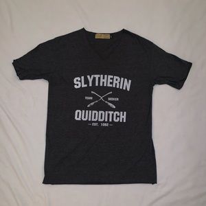 Slytherin Quidditch Large Gray TShirt Harry Potter